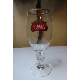 Stella Artois Belgium Glass 40cl With Gold Rim 600 Years Brew Anno 1366 NEW