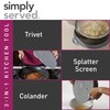 Simply Served Silicone Splatter Screen, Multi-Use Kitchen Tool, Protect Stovetop