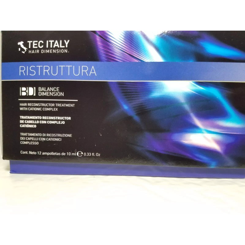 TEC ITALY RISTRUTTURA RECONSTRUCTOR TREATMENT WITH CATIONIC COMPLEX 12 AMPOL.