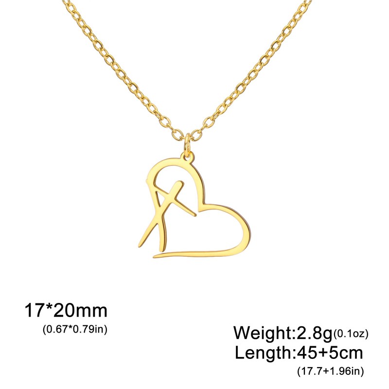 TEAMER Dainty Heart Cross Necklace Cross Pendant Love and Faith