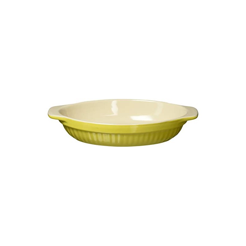 DELISH KITCHEN Pearl Metal Au Gratin Plate, Yellow, 7.5 x
