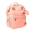 Pink Diaper Bag Backpack Multi Compartment Waterproof Large Capacity Travel