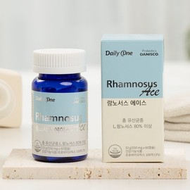 Daily One 데일리원 람노서스 에이스 550mg X 60캡슐 2통 Daily One Lactoferin Ace 550mg X 60 Capsules (2 Bottles)