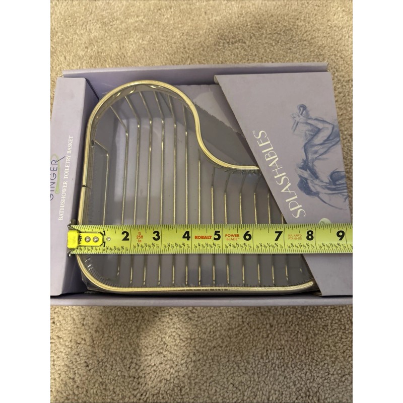 Ginger Splashables Solid Brass Large Corner Basket 505L-PVD Bathroom Shower