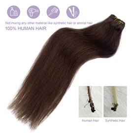 Hair Extensions Clip in Human Hair, Clip in Extensions, Blonde Highlighted Human Hair Straight 7 Pieces 14 Inch 70g Invisible Silky Clips Clip on Extension