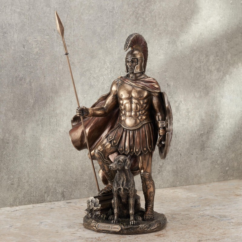 Veronese Design 12 5/8 Inch Odysseus and Argos Cold Cast