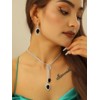Shining Diva Fashion Latest Stylish Fancy Sparkling Crystal Diamond Necklace