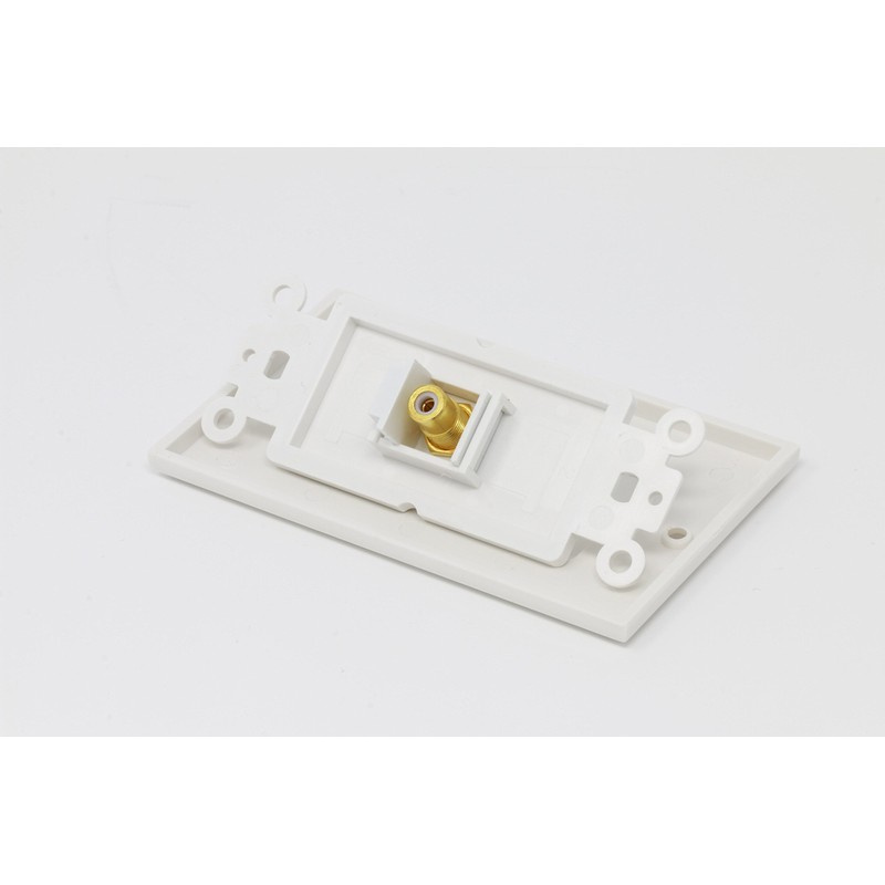 RiteAV - 1 RCA White for Subwoofer Audio Port Wall