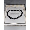 Shivam BLACK ÓNYX GENUINE GEMSTONE BRACELET SHIVAM .925 STERLING SILVER