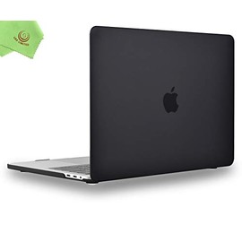 UESWILL Compatible with MacBook Pro 13 inch Case 2020 2019 2018 2017 2016 Release A2338 M1 A2289 A2251 A2159 A1989 A1706 A1708, MacBook Pro 13 with Touch Bar USB-C M1 chip Matte Hard Case, Black