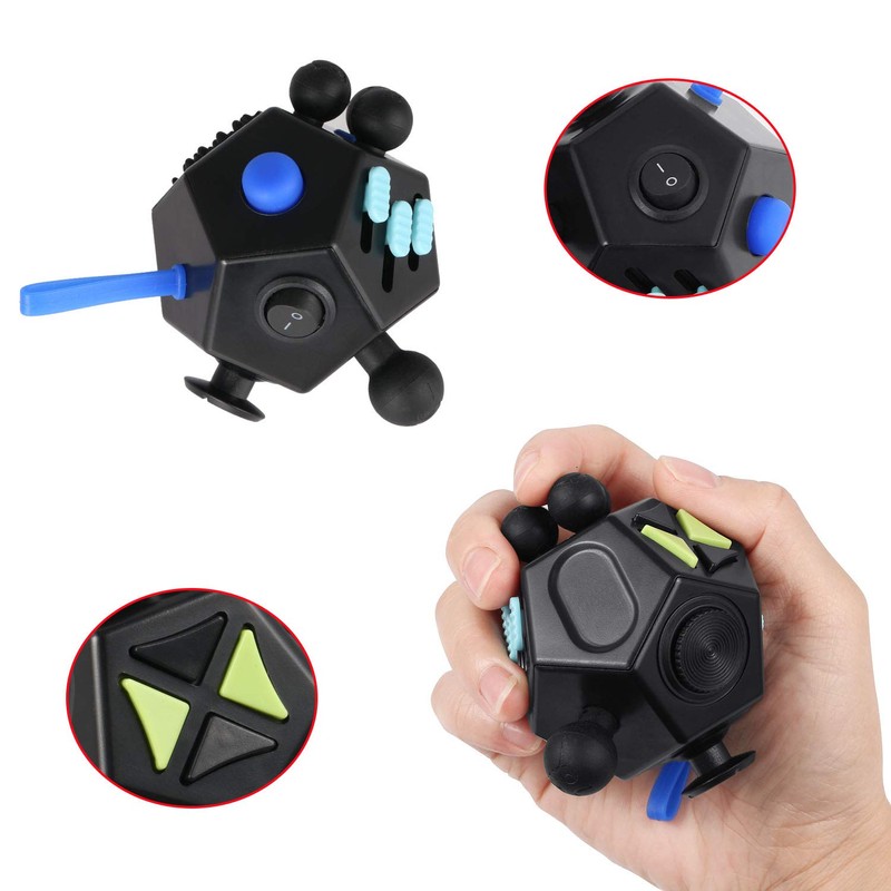 Fidget Dodecagon –12-Side Fidget Toys Cube Relieves Stress and Anxiety