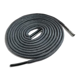 Actika Leather Shoe Laces for Business Shoes, Made in Japan, Set of 1 Pair (2 Pieces) Actika Series, Black