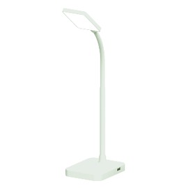MaxLite Desk LAMP LED 4W Slim 3000K, USB Port, White Finish