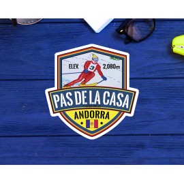 Ski Pas De La Casa Andorra Decal 3" Sticker Skiing Canillo Pyrenees Vinyl
