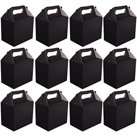 VALUE PACK 12 x Choose Your Colour Paper Lunch / Going Home Present / Picnic Boxes (Black) by My Planet