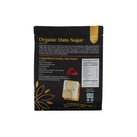 Royal Palm Organic Date Sugar | Premium Natural Sweetener | Ideal Baking Sugar Substitute | High-Fiber Vegan & Paleo Alternative | Gluten-Free & Kosher | Non-GMO | 16oz Pack
