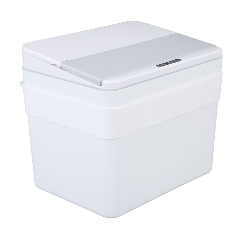 8L Bathroom Trash Can with Lid Automatic Garbage Can USB