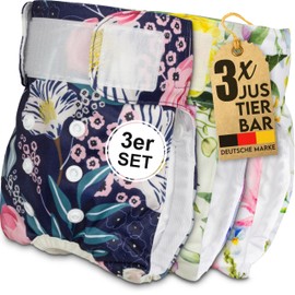 HUND IST KÖNIG Dog Nappies for Female Dogs (Pack of 3) - Highly Absorbent Heat Pants with 3-Way Adjustment - Environmentally Friendly Dog Nappies for Heat and Incontinence
