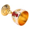 Gold Chalice 4 Inch High Zinc Alloy Retro Embossed Flower