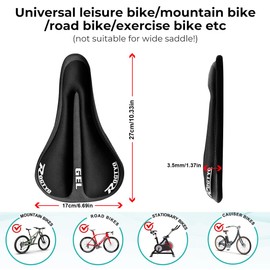 Ruayia Bicycle Saddle Cover, Comfortable Padded Saddle Protection, Bicycle Saddle Cover Thickening, Dustproof, Suitable for Most Bikes such as Road Bike, Mountain Bike and Trekking Bike - Grey