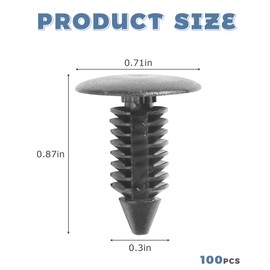 UNLRAE 100PCS Car Clips Fasteners,Plastic Clips for Cars,Car Accessories,Auto Fender & Bumper Shield Fastener Clip,Bumper Fastener Rivet Clip,Replaces # 1605396,1595864,603044,388577S,W705589-S300