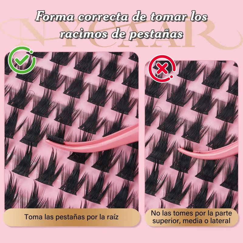 Kit Pestañas Volumen Intenso Nycaar Dramáticas Con Pegamento