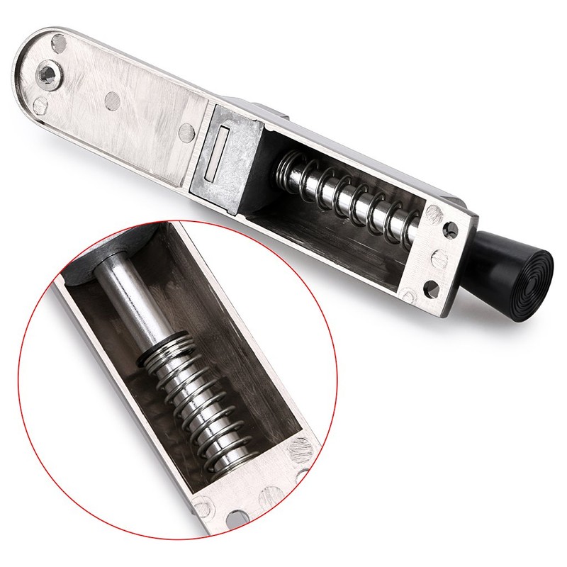IGNPION Stainless Steel Spring Loaded Adjustable Door Stop Silver (1