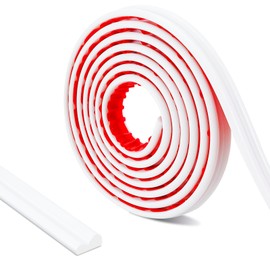 Orgthin Peel and Stick Wall Molding Trim 0.91 in x 10 FT, TPE Self Adhesive Flexible Chair Rail Panel Molding, White DIY Home Decor for Wall Door Ceiling Mirror Cabinet Floor