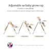Mallify Foldable High Chairs for Babies and Toddlers, 3-in-1 Convertible