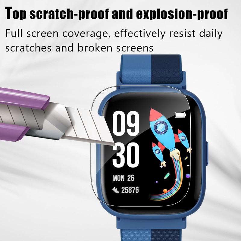 Holilo Pack of 4 Screen Protectors Compatible with Biggerfive Smartwatch