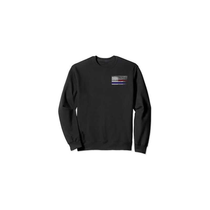 Police Fire EMS First Responder American Flag Firefighter Sweatshirt