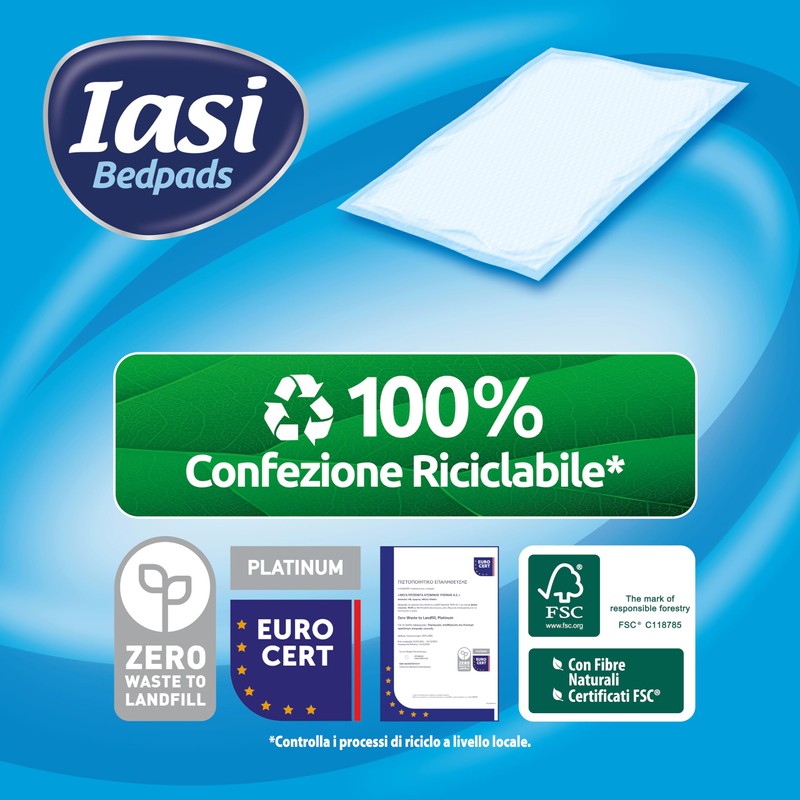 IASI traverse letto 60x90 Fresh, Assorbenza Maxi Plus, tecnologia 'odour