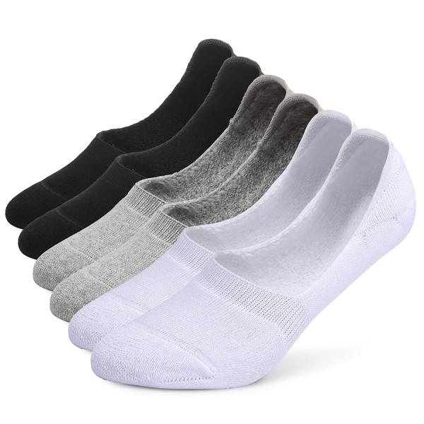 Leotruny 6 Pairs Unisex Thick Cushion Athletic Cotton Non Slip