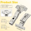 Onemake 4 Pack 110° Face Frame Inset Cabinet Hinges, Soft