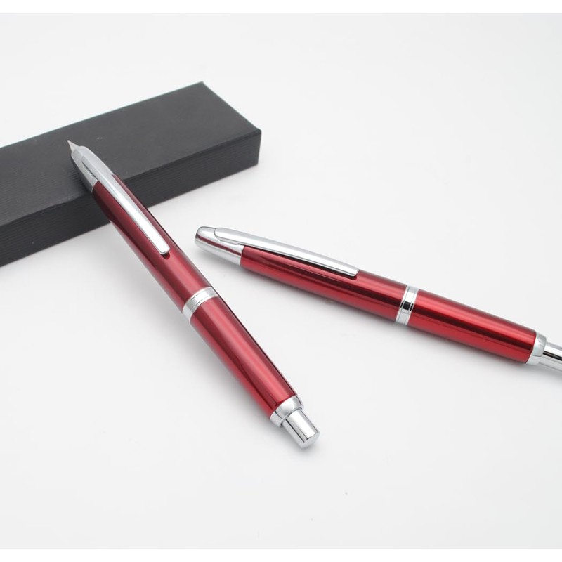 JINHAO 10 Press Fountain Pen Retractable Metal Pen with Ink