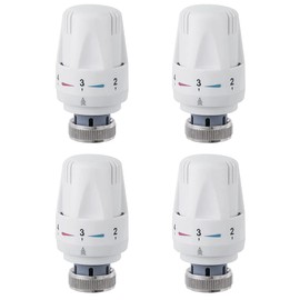 YeenGreen Thermostatic Radiator Valve, 4 pcs M30 x 1.5 Radiator Valve Replacement Head, TRV Thermostat Head Radiator for Home Office