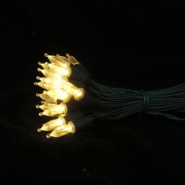 Battery Operated Christmas Lights 18.3Ft 50 LED Clear Mini String Lights 9 Functions Green Wire Warm White Small Christmas Tree Lights for Wreath Crafts Indoor Outdoor Christmas Decorations