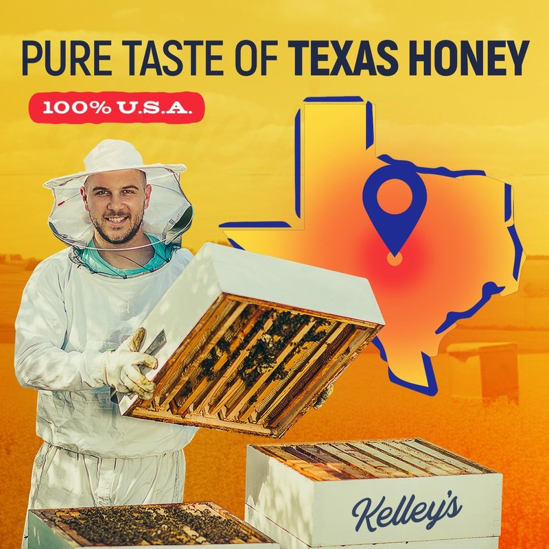 Kelley's Local Texas Honey – 100% Pure, Raw & Unfiltered,
