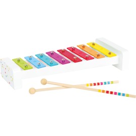 small foot Xylophone "Sound" aus Holz, buntes Musikinstrument für Kinder, mit Notenblättern, ab 18 Monaten, 11117