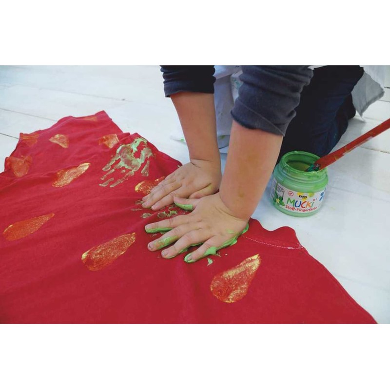 Eduplay ''Mucki Finger Paint Textile White 150 Ml'', Multi Colour