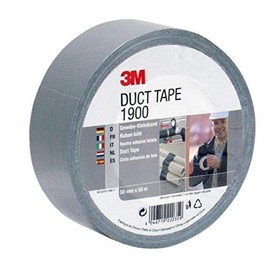 3M 3M 1900 Value Duct Tape Silver-Grey Duct Tape for all Repairing, Labelling and Sealing Jobs, 50 mm x 50 m, 1 x Roll of Duct Tape