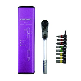 Signet 22071 Mini Ratchet 60 Gear Flex Head Type Flex Mini Ratchet Set, Purple