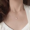 18k rose gold two-line necklace shining cutting chain silver necklace