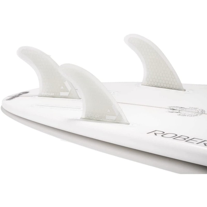 DORSAL Surfboard Fins Thruster 3 Set Future Compatible Medium White