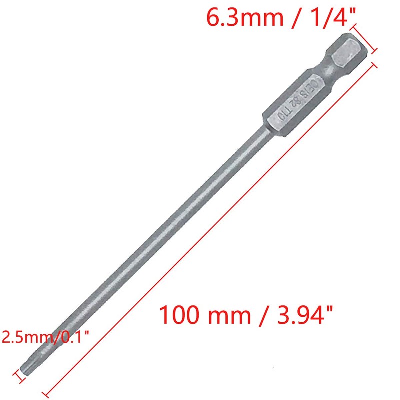 COMOK 10 Pieces 1/4 Inch Hex Shank T10 100mm/3.94 Inch