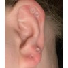 QWALIT Clear Plastic Earrings for Sports, Work, Sensitive Ears -