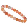 ELEDORO Women's Stretch Bead Bracelet Natural Gemstone Beads 8 mm, gemstone, orange
