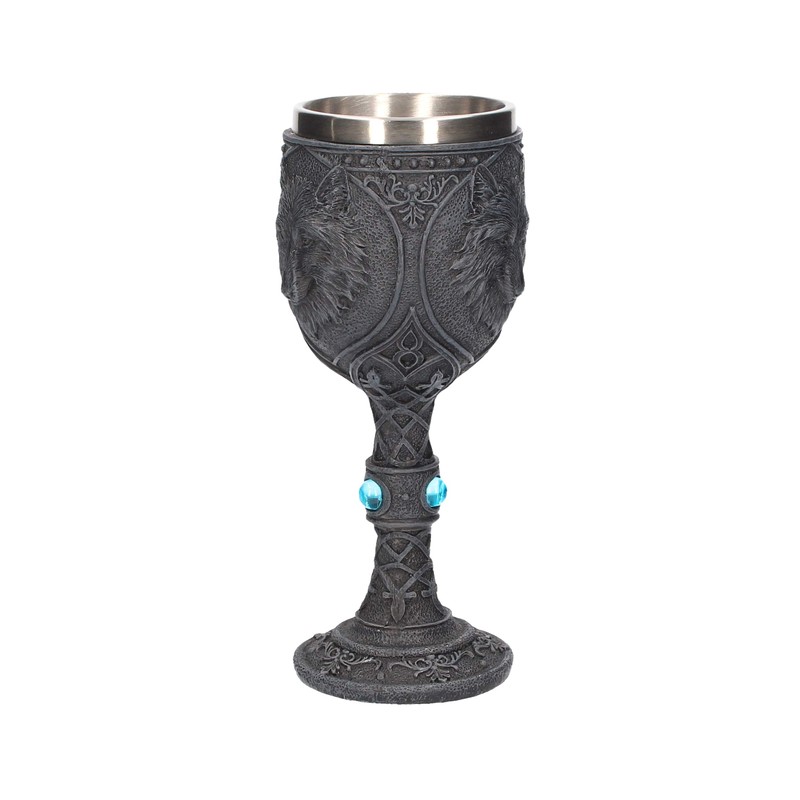 Nemesis Now U2501G6 Night Wolf Goblet Goblet 23cm Black