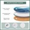 AmyFei Drink Coasters with Holder, Ceramic Drink Coaster Sets of