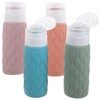 WOONEKY 4pcs Travel Bottles for Toiletries Includes Cherry Blossom with
